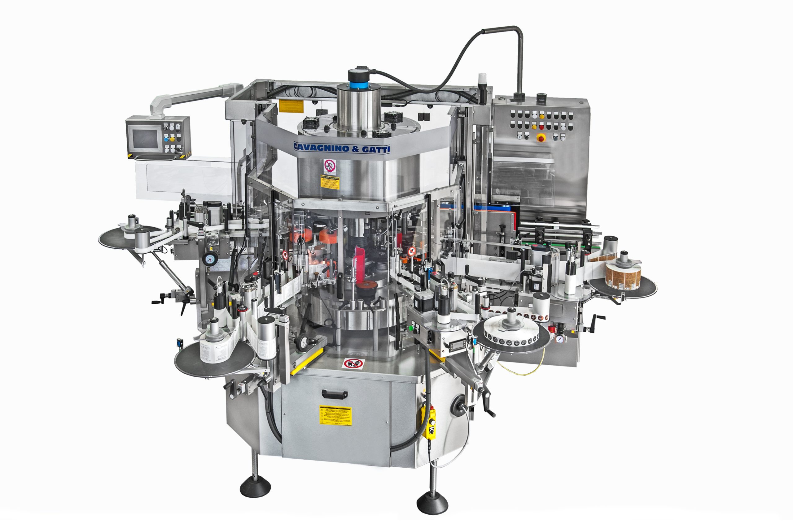 Etiquetage cavagnino Mecamarc etiquette bouteille pot conditionnement habillage contre étiquette